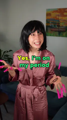 A post by @carolinakowanz on TikTok caption: Period vocabulary with Nails and Mike 🩷✨ #english #learnenglish 