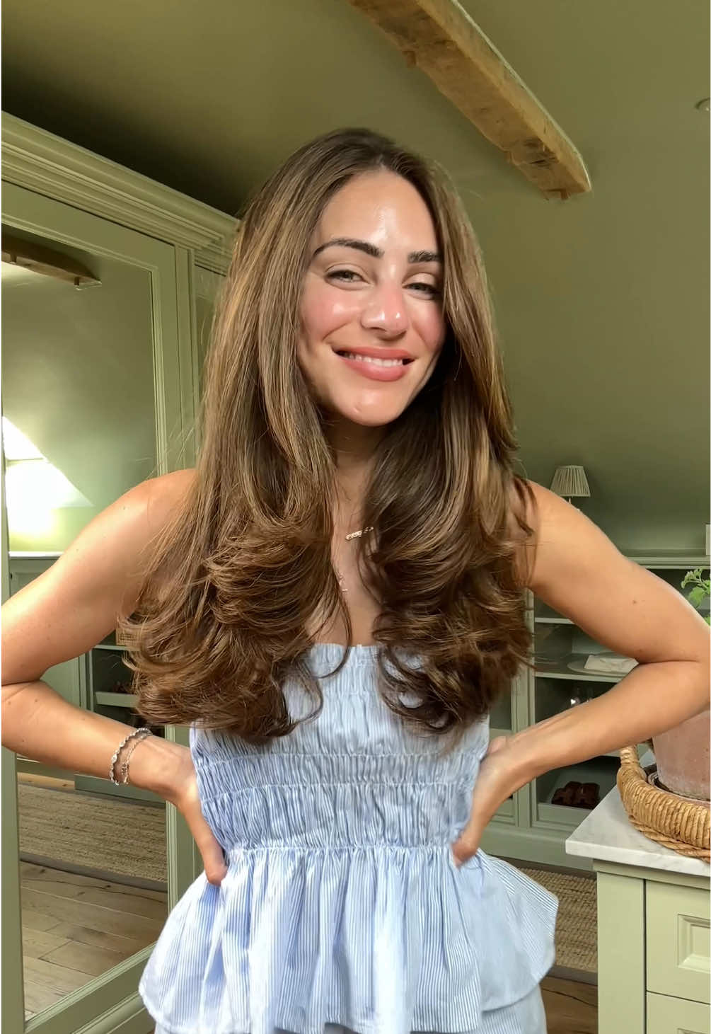 A post by @lydiamillen on TikTok caption: In hindsight I probably should have put make up on and not worn my gardening outfit for the glow up but here I am recovering from another bout of blond blindness @Imy Hair #hairtransformation #glowup #brunette 