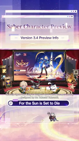 A post by @honkaistarrail_official on TikTok caption: Saber Character Preview - Version 3.4 Special Program #HonkaiStarRail #HoYoverse