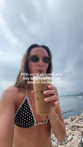 A post by @claudia.harrington on TikTok caption: And it was better than the American iced coffees #italy #sicily #icedcoffeesicily #unahotelscapotaormina #coffeeitaly #eurosummer 
