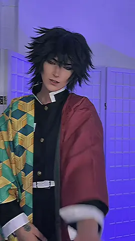 A post by @.ayoitslani on TikTok caption: Me + not being able to do a simple dance😀 #giyuu #demonslayer #cosplay #cosplayer 
