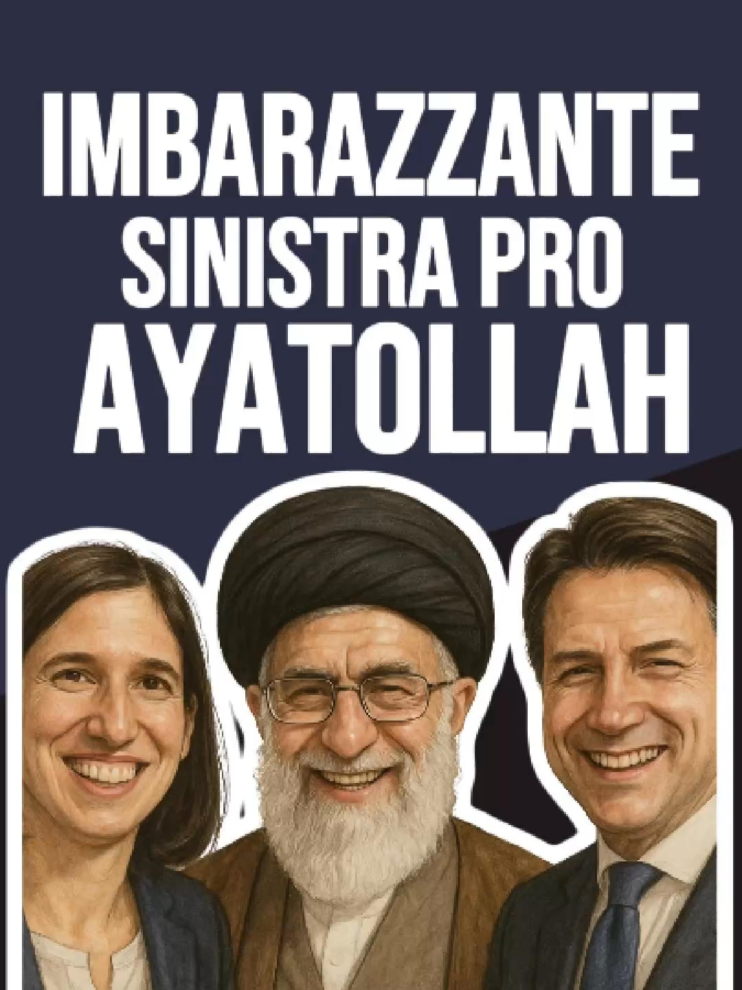 A post by @sardonesilvia on TikTok caption: Una sinistra sempre più sconcertante arriva persino a esprimere solidarietà al regime islamico degli ayatollah in Iran pur di attaccare Israele e il governo italiano. #iran #partitodemocratico #5stelle #ayatollah #khamenei #israele