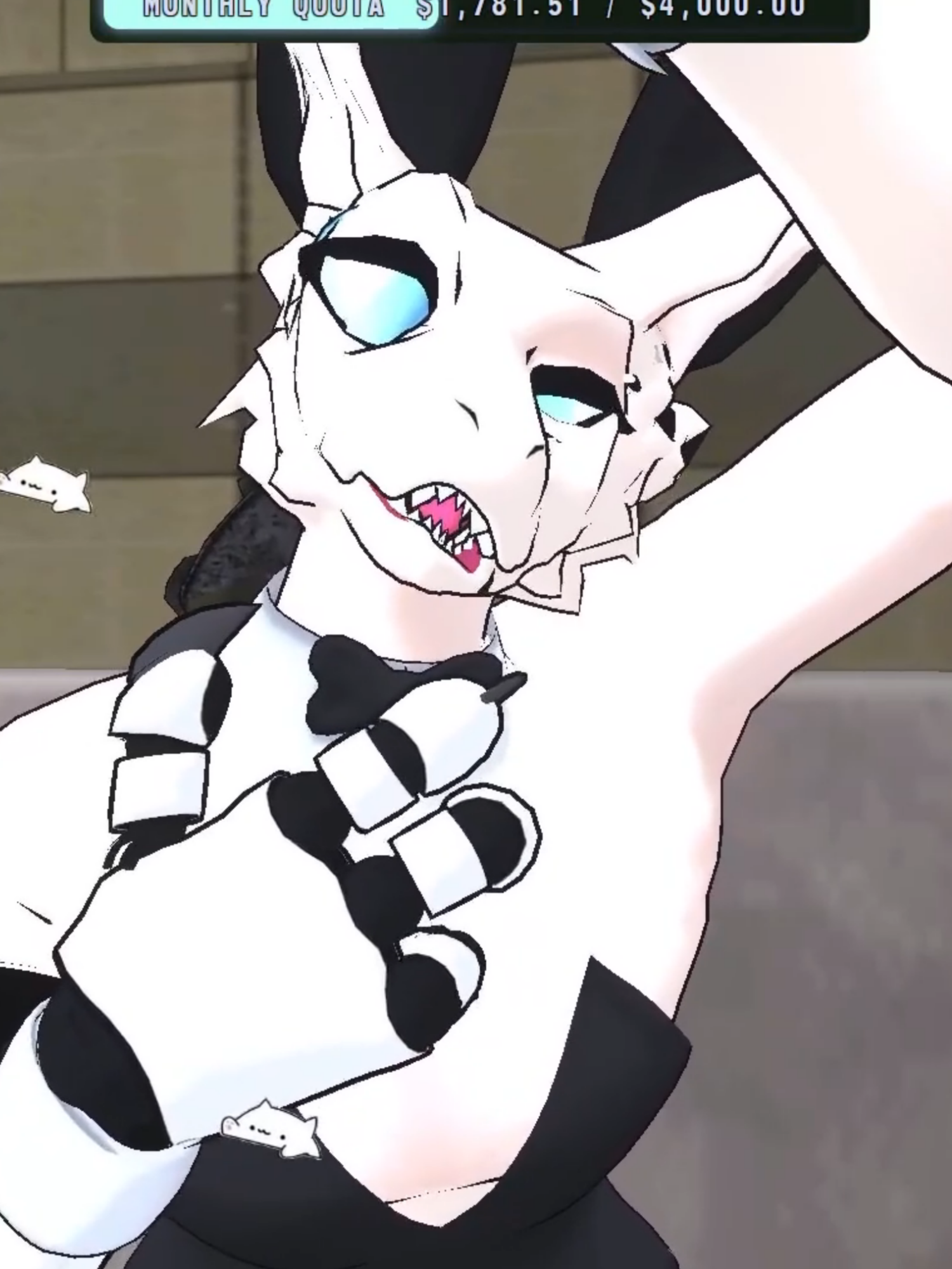 A post by @durrvish on TikTok caption: Pov: I kiss you #furry #furryfandom #vtuber #streamer #vrchat #virtualreality #fullbodytracking #vr