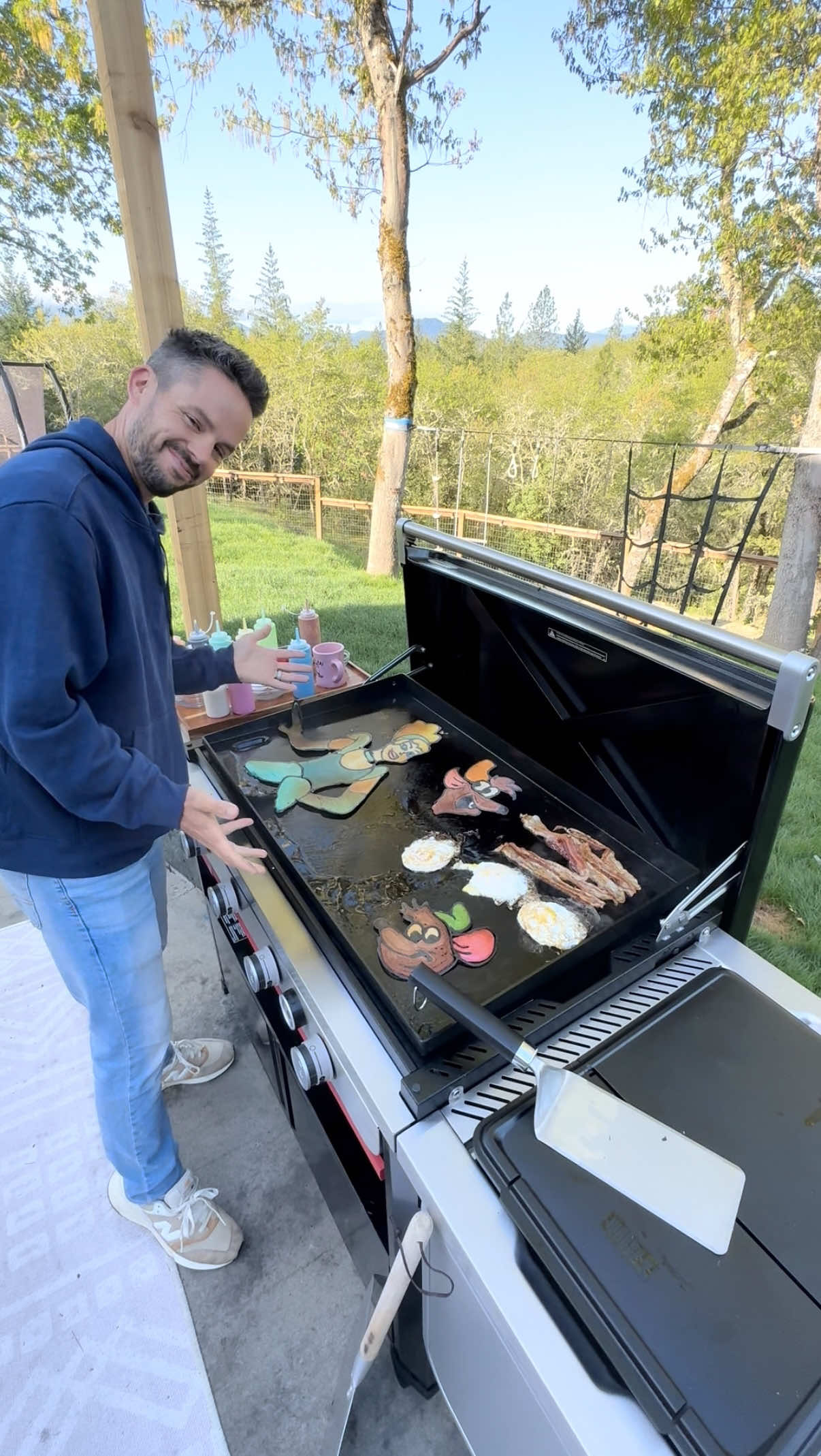 A post by @dadsocial on TikTok caption: Look… I know this song is from a different movie, okay? I just couldn’t find a song from the actual movie that fit. Also, I let her cook a bit too long, but still tasted great! Besides that, how do you think the pancakes turned out?!? Can you tell what movie it’s from? #pancakes #pancakeart #breakfast 