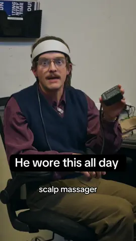 A post by @renshawjay on TikTok caption: Better safe than sorry I guess? w/ @kielkennedy  #chit #theoffice #hairloss #sketchcomedy #pov 