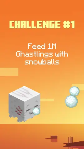 A post by @minecraft on TikTok caption: Gotta catch them all starting June 20!     👻 Spawn 50 million happy ghasts in Creative Mode     ❄️ Feed snowballs to 1 million ghastlings in Survival Mode    Once the community has completed the challenges, you all get rewarded! Bedrock players receive two epic Character Creator items and Java players get two soaring skins. Be sure to keep an eye on our Instagram stories for when the challenge is complete. #Minecraft 