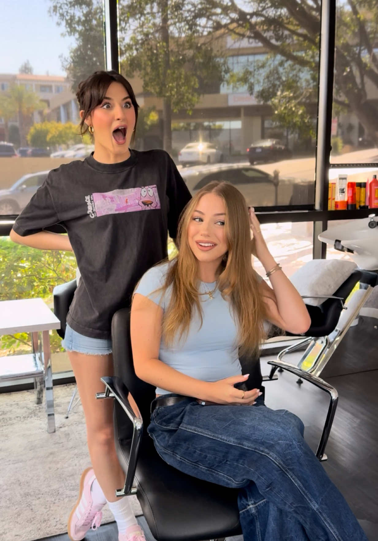 A post by @sharon.simplyinsane on TikTok caption: What do y’all think of her hair transformation⁉️😍 Save this for your next appointment❤️‍🔥✨ #matrixpartner 
