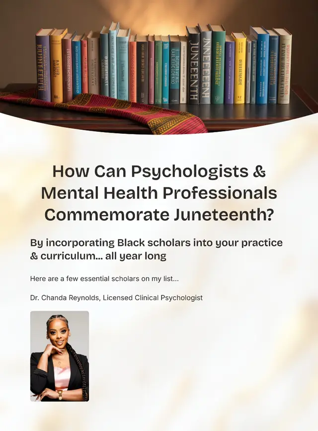 A post by @paging.dr.chanda on TikTok caption: Grab my FREE Black Psychology booklist by clicking here. https://link.apisystem.tech/widget/form/Odfcy1Iq5e11sarceiAJ Many psychology courses and clinical training programs are still missing the work of Black founders. By reading and integrating the brilliance of Black psychologists, educators, and scholars into how we teach, how we serve, and how we heal, the real work begins.