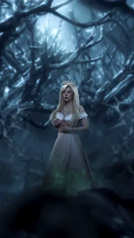 A post by @anastasile on TikTok caption: Princess Aurora got lost in the forest 🌳 #sleepingbeauty #aurora #fakebloodwarning⚠️ 