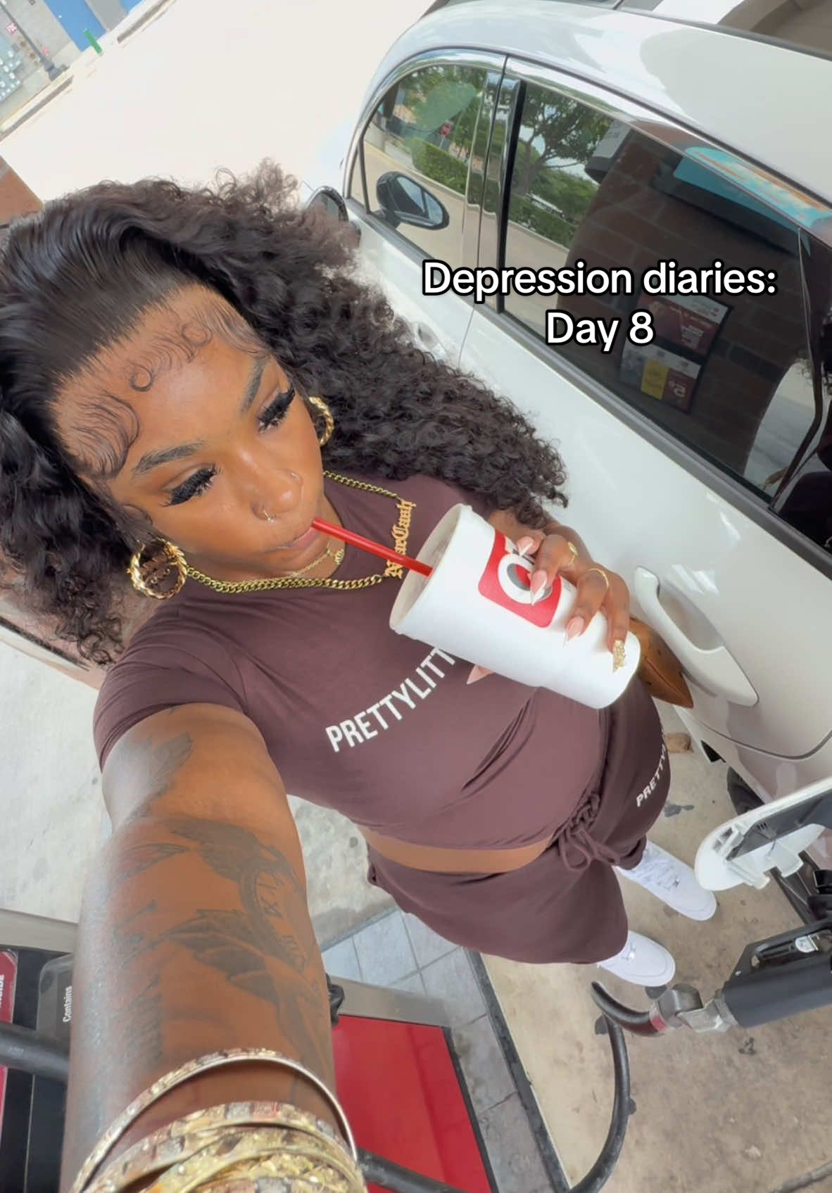 A post by @naaecash3 on TikTok caption: today was definitely one of those GTF days 😂😂 cheers to a successful getaway 🥂 see yall in Houstonnnn #depressiondiaries #dayinthelife #DayInMyLife #dallascreator #fightingdepression #dallasinfluencer #naaecash 