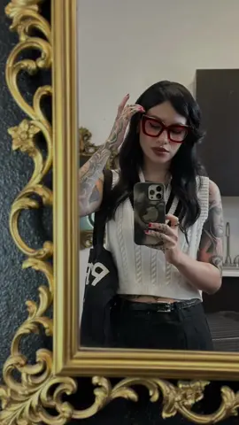 A post by @cejachel on TikTok caption: Just another day in paradise amiright? #revolveambassador #grwm #darkacademia #corporategoth
