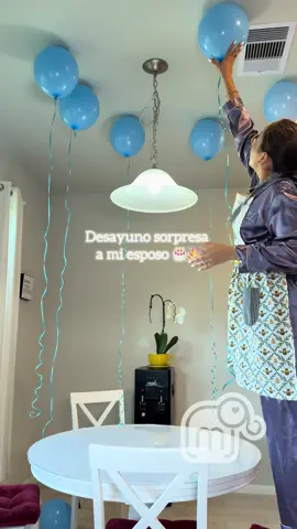 A post by @mariajessica16 on TikTok caption: Desayuno sorpresa a mi esposo por su cumpleaños. #blog #familia #cumple 