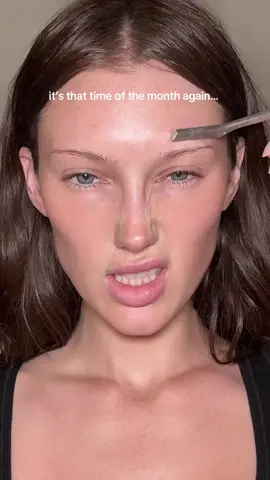 A post by @meredithduxbury on TikTok caption: skinny brows 4 life 