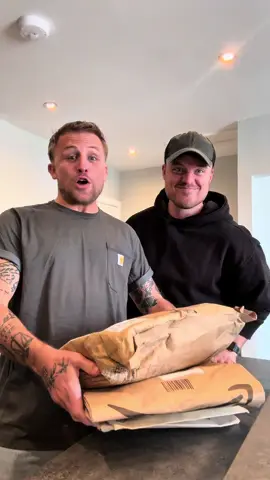 A post by @joshandjase on TikTok caption: Opening gifts from our followers ❤️