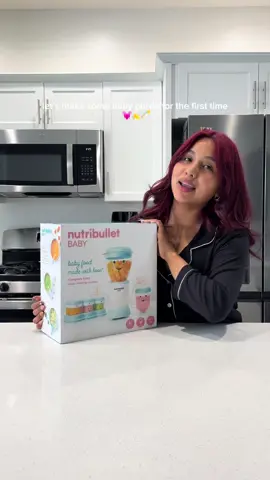 A post by @lilyfresaa on TikTok caption: I will only be giving her bananas for the next 3 days to see how her body reacts to it and then in another 3 days I’ll introduce avocados! 🥑  #babypuree #babyfood #cookwithme #nutribullet 