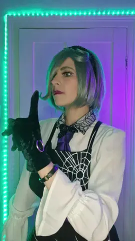 A post by @alittlebitalexia on TikTok caption: idk what the context of this video was meant to be but it's pretty #kirumitojo #kirumitojocosplay #danganronpa #danganronpav3 #drv3 