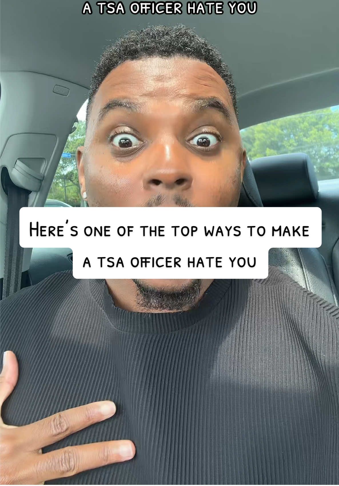 A post by @travelwiththeharmony on TikTok caption: Here’s one of the top ways to make a tsa officer hate you #Travel 