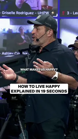 A post by @tonyrobbins on TikTok caption: We feel most alive when we’re growing and giving. #happiness #LifeAdvice #lifecoach #mindset #happylife 