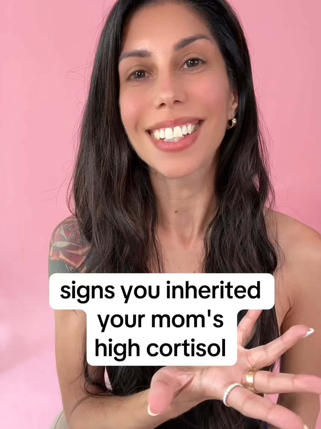 A post by @theworkoutwitch on TikTok caption: if your mom had high cortisol while pregnant, your body thinks stress is just normal 🥹 lower your cortisol in 90 days 🔗 on profile ✨ #traumarelease #stressrelease #cortisol #cortisollevels #hormoneimbalance #stressrelief
