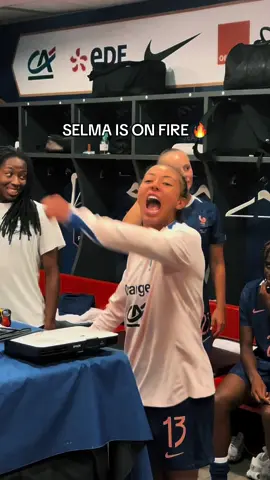 A post by @equipedefrance on TikTok caption: A 5-0 win and @Selma Bacha is on fire 🔥 #Football #Sportstiktok #equipedefrance #edit #celebration 