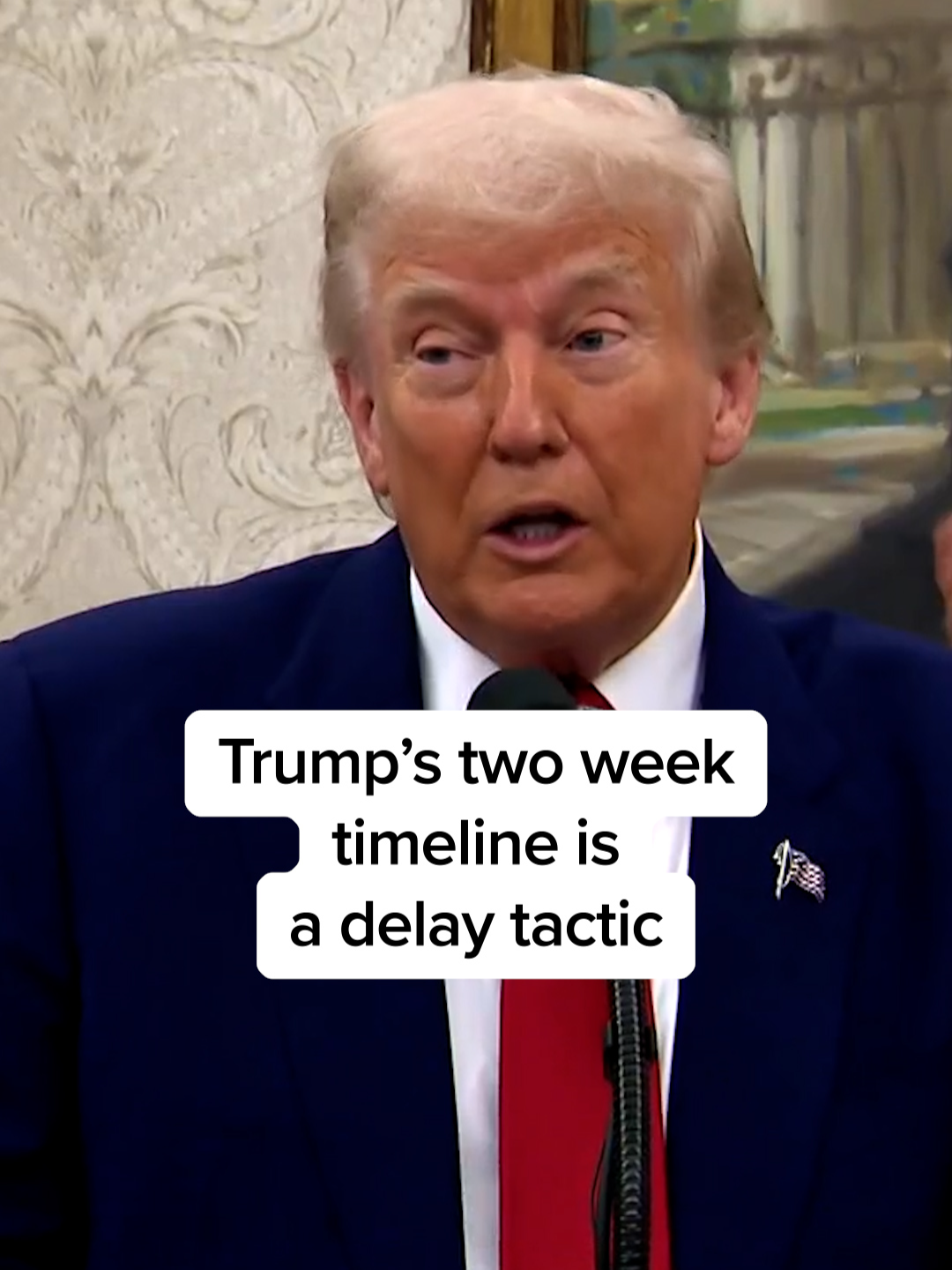 A post by @jenpsaki on TikTok caption: Notice a pattern there? @msnbc  #trump #twoweeks #iran #maga #delay #47 #whitehouse