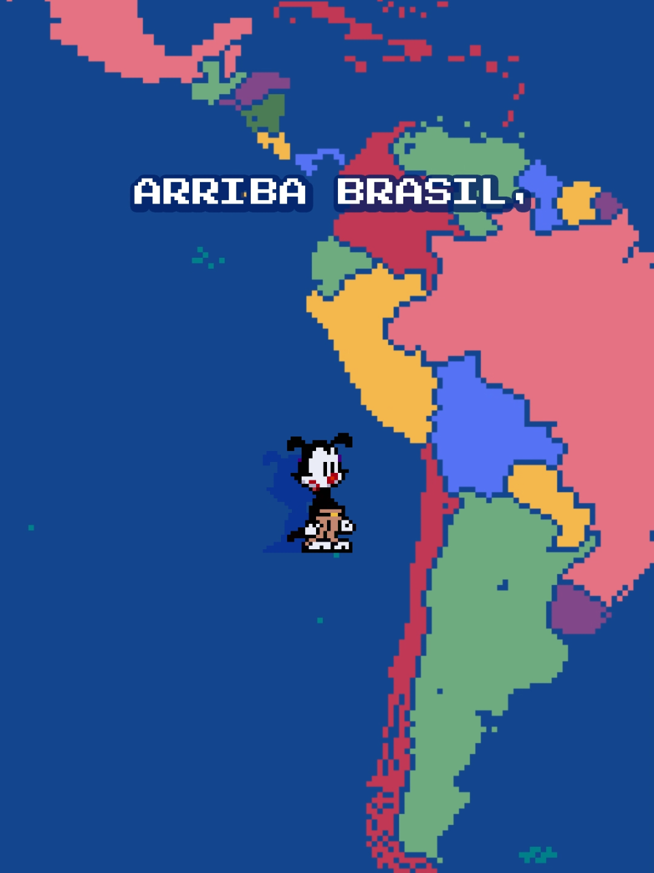 A post by @dave.xp on TikTok caption: Los países del mundo! 😄🌎 #animaniacs #pixelart 
