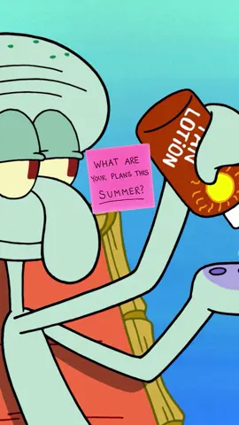 A post by @spongebob on TikTok caption: SpongeBob IS the summer plans