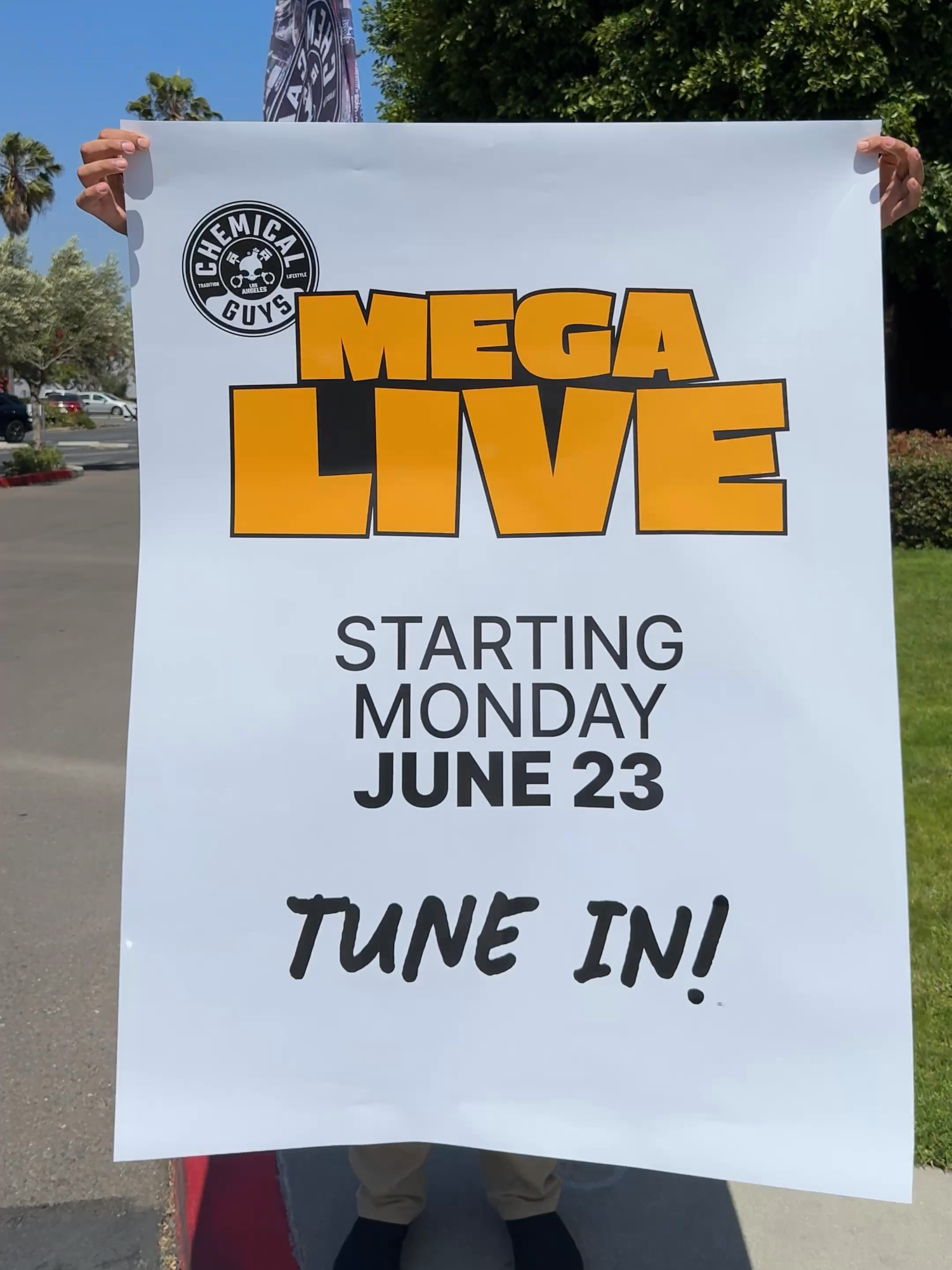 A post by @chemicalguys on TikTok caption: MARK YOUR CALENDERS WE ARE GOING LIVE🤩 #MEGALIVE #tiktoklive #tiktokshop #tiktokshopfinds #detailersoftiktok #carenthusiasts #cartok #cleaningcars #cleantok #carcleaning #carsoftiktok #besthack