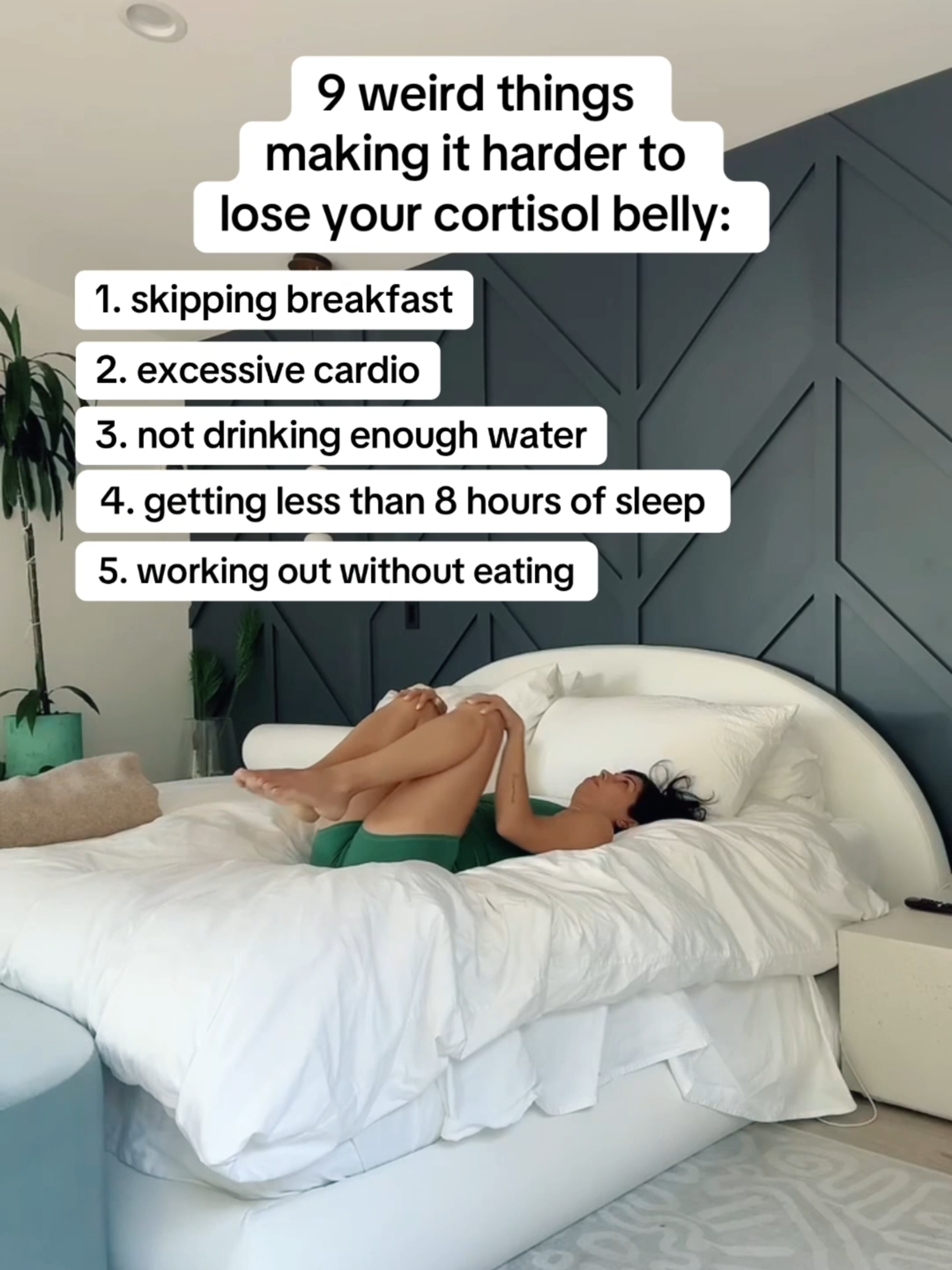 A post by @theworkoutwitch on TikTok caption: why you can’t lose your cortisol belly when you’ve lived with long-term stress 🥹 lower your cortisol in 90 days 🔗 on profile ✨ #traumarelease #stressrelease #cortisol #cortisollevels #hormoneimbalance #stressrelief