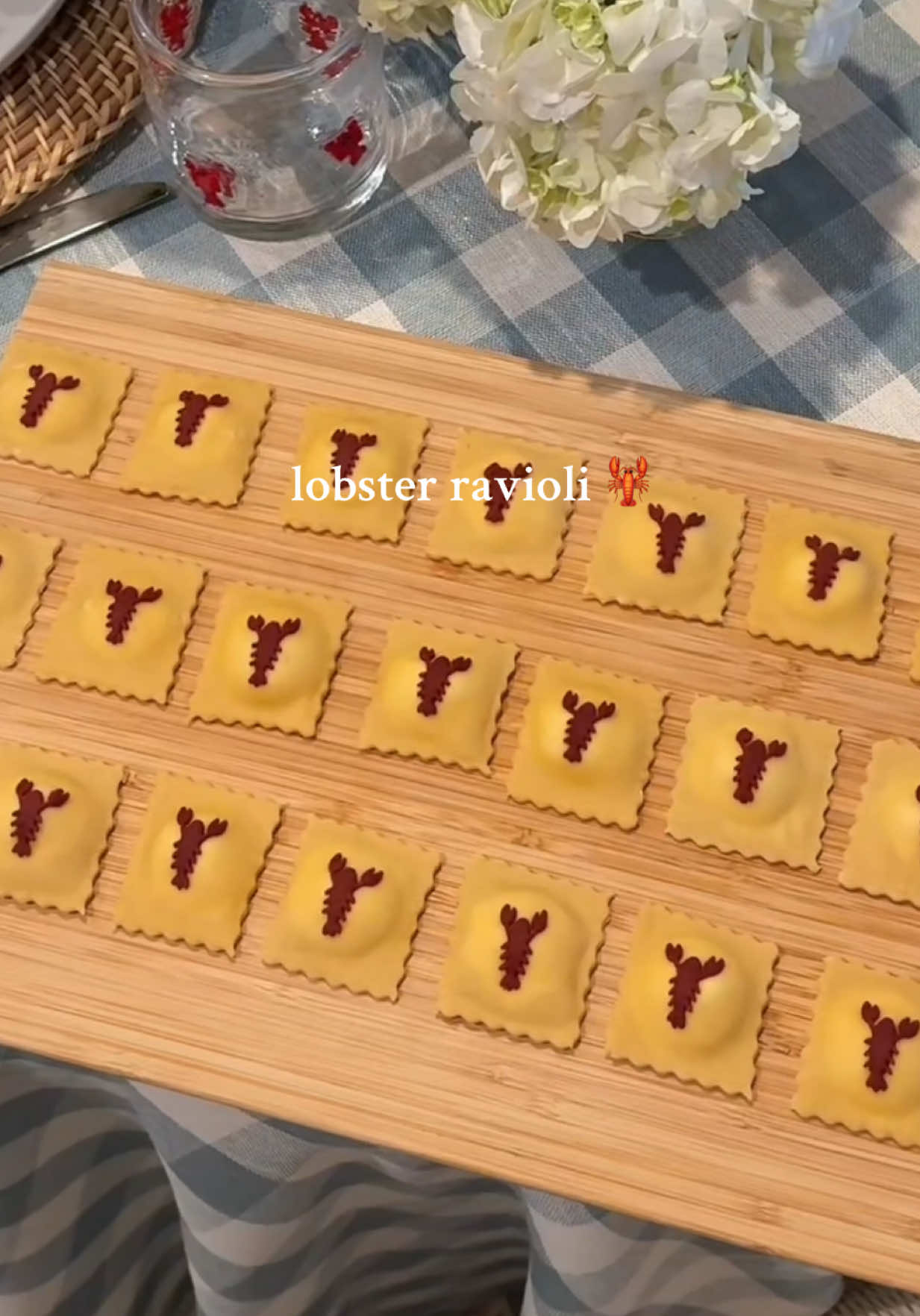 A post by @alessandrabrontsema on TikTok caption: Let’s make lobster ravioli 🦞 #lobster #cooking #homemade #homemadepasta #lobsterravioli 