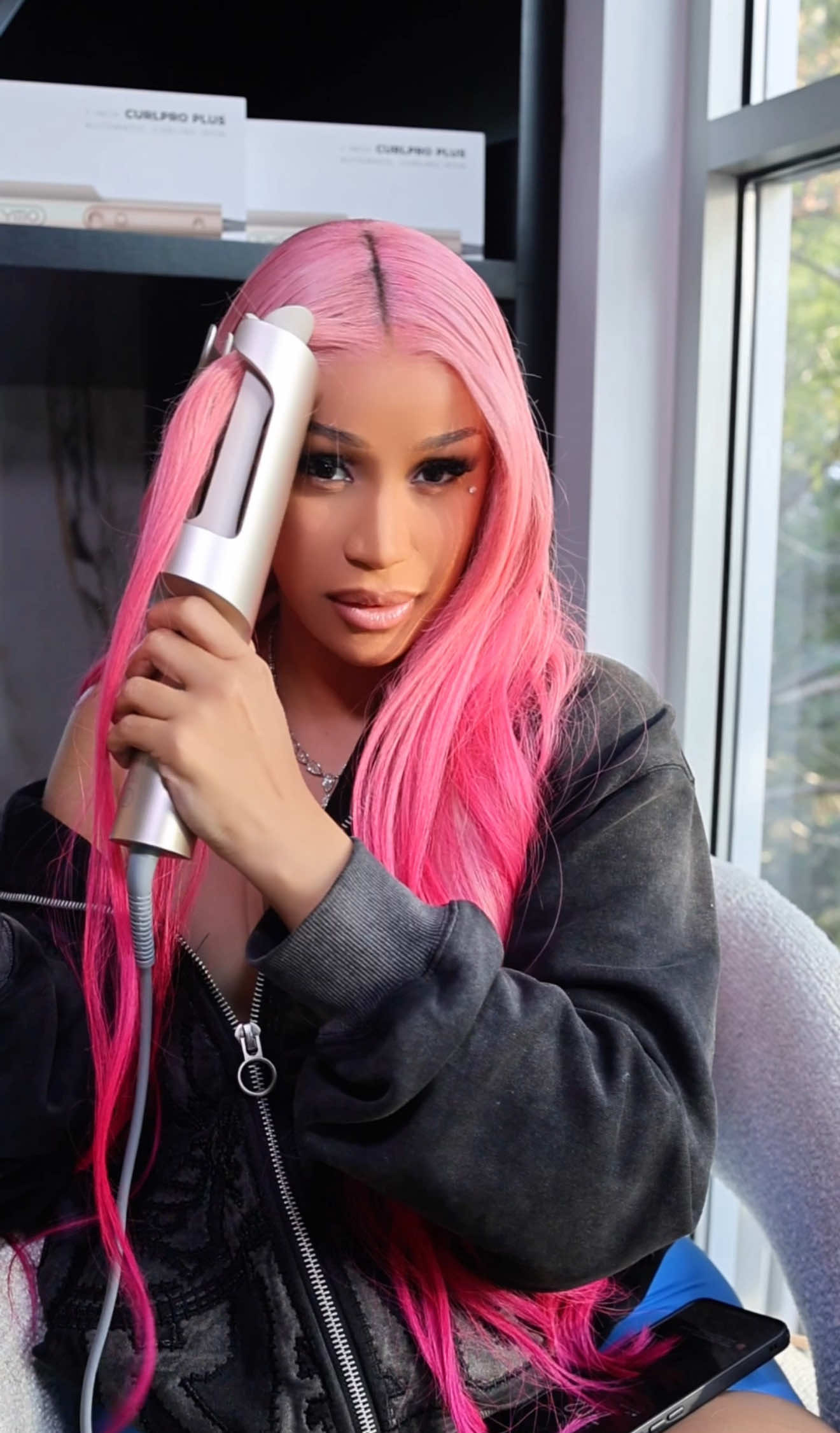 A post by @iamcardib on TikTok caption: Y’ALL SEE THAT BOUNCE?? Just found my new fave hair tool with @TYMO BEAUTY US   #tymobeauty #CurlsTYMO #TikTokShopNewArrivals 