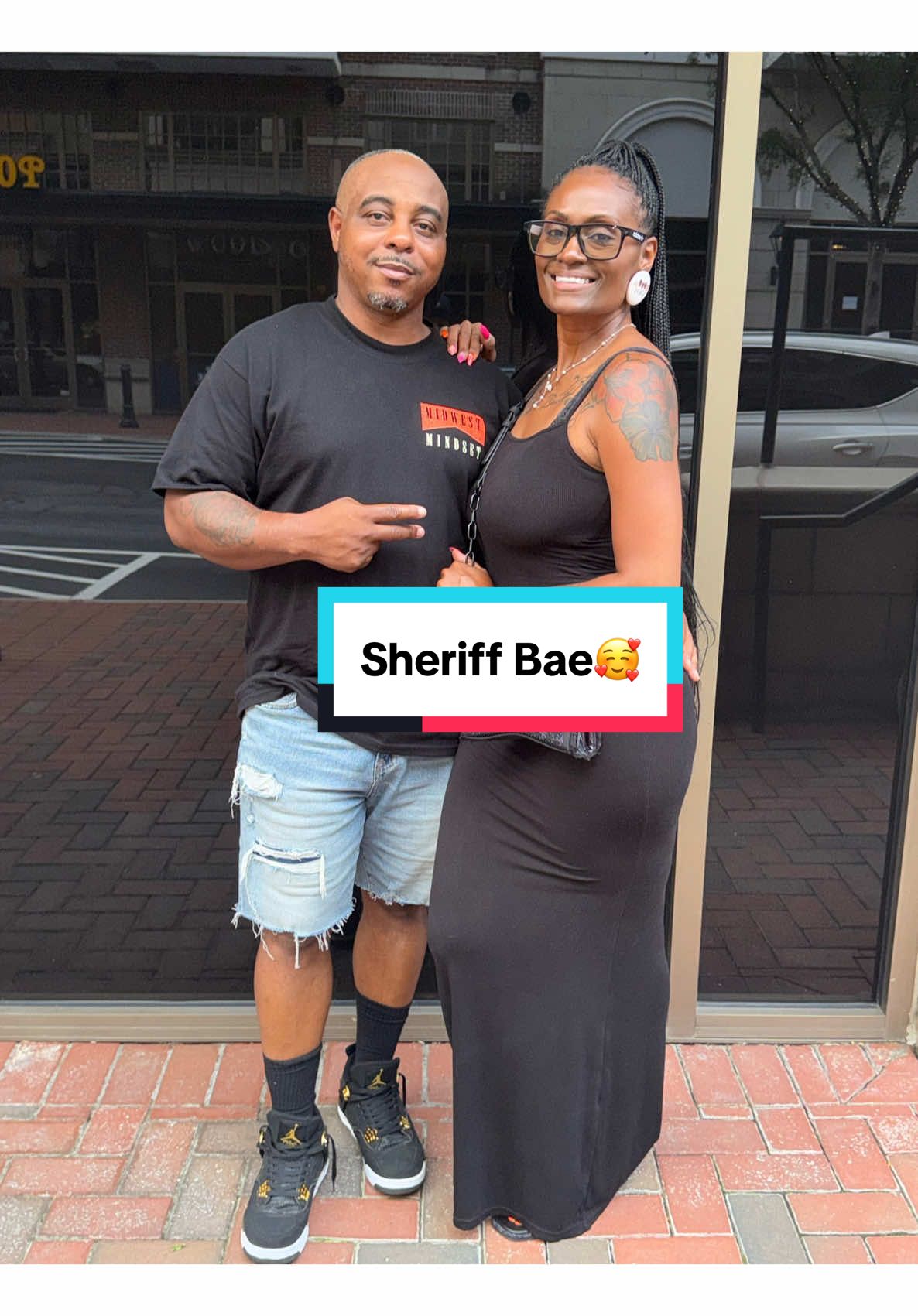 A post by @raisingcultures on TikTok caption: He love me real bad ain’t it! 😂❤️#raisingcultures #husbandwife #ringcamera 