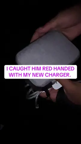 A post by @shashasvoice on TikTok caption: I caught him red handed with my new charger last night! I can’t have nothing to myself lol #charger #4in1charger #fastcharge 