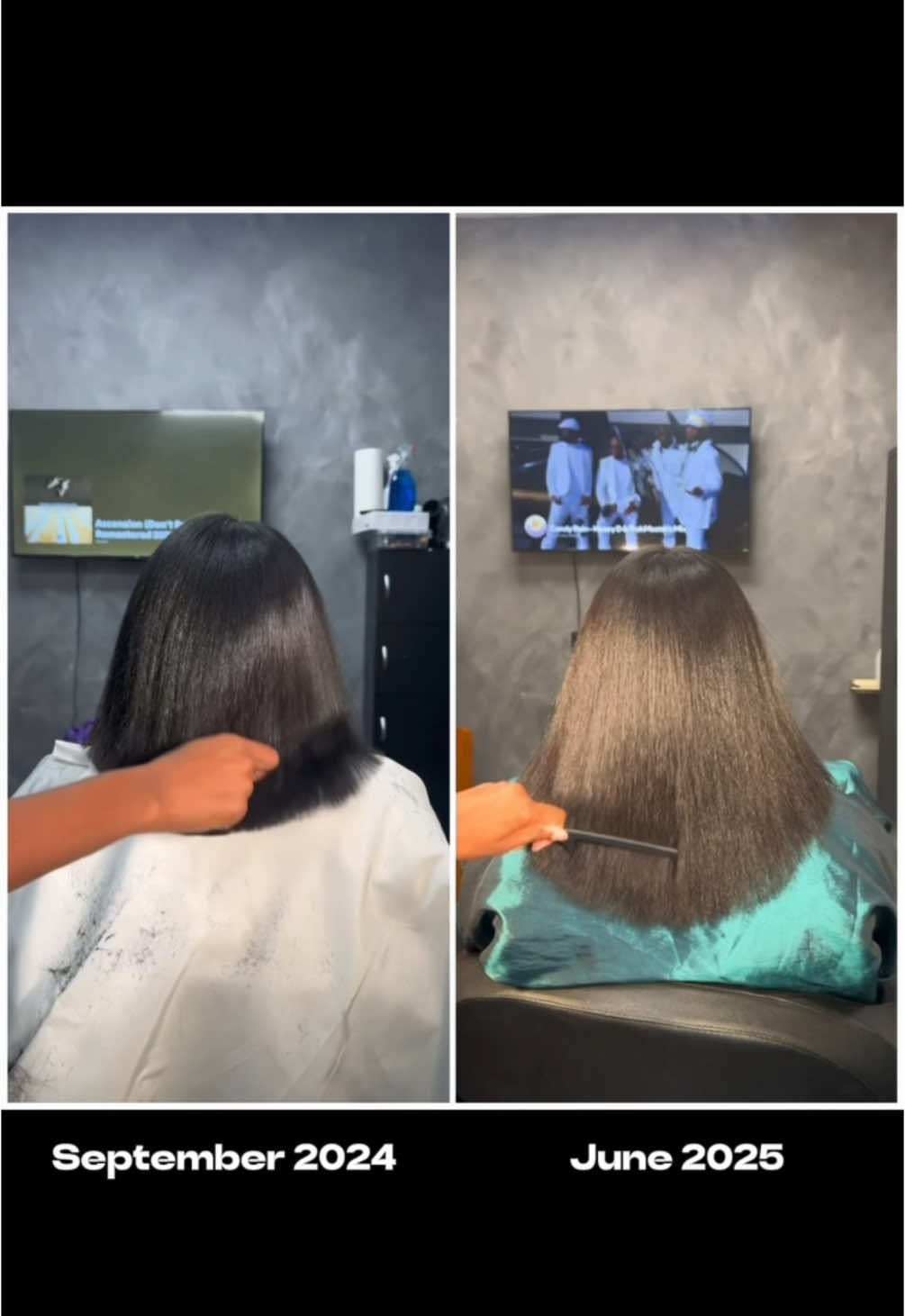 A post by @thekainoirexperience on TikTok caption: Growth update videos have to be my favorite thing🥹 seeing the work we’re putting in reflect in these videos keeps us going!  • • • #houston #houstonstylist   #htxstylist  #houstonhairstylist #houstonsilkpress #htxsilkpress #houstoncolorist #htxcolorist #houstonhairdye #houstoncolorspecialist #naturalhair #naturalhairinspo #hairinspo 