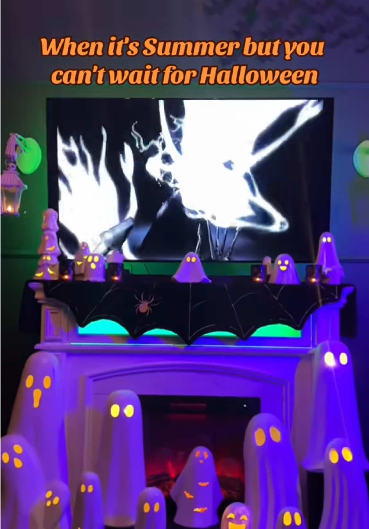 A post by @backstitchbruja on TikTok caption: Can't wait until my house looks like this again #halloweenhome #victorianhome #spooky 
