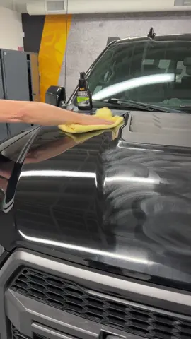 A post by @meguiars on TikTok caption: A little satisfaction wiping off 3-In-1 Wax to reveal a beautiful shine! Clean, Polish, & Protect in 1 Step! #meguiars #automotive #ford #raptor #offroad #cleantok #diy #detailtok #asmr