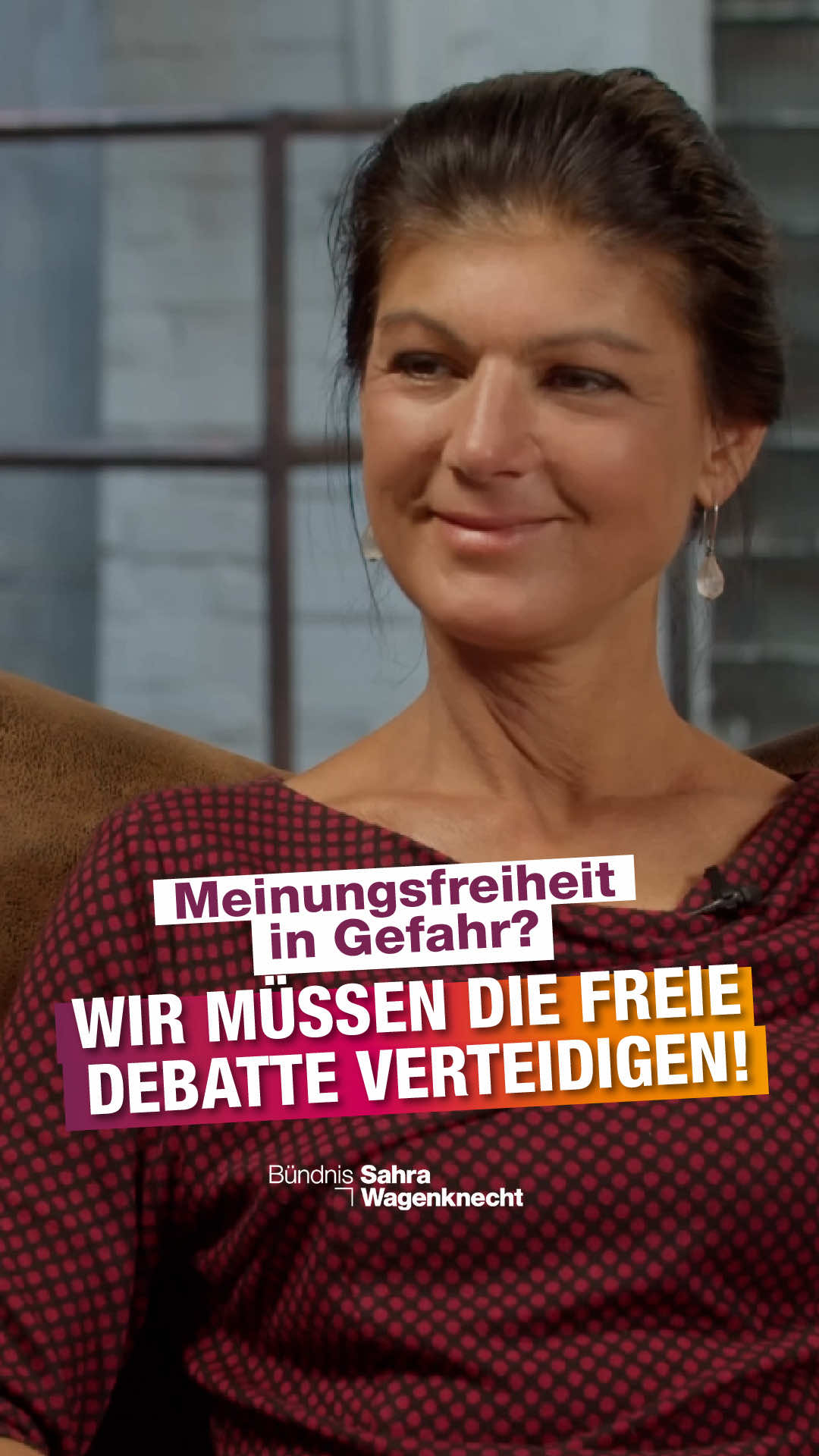A post by @sahra.wagenknecht on TikTok caption: Meinungsfreiheit in Gefahr?  Wir müssen die freie Debatte verteidigen! #bsw #wagenknecht #marcfriedrich #meinungsfreiheit