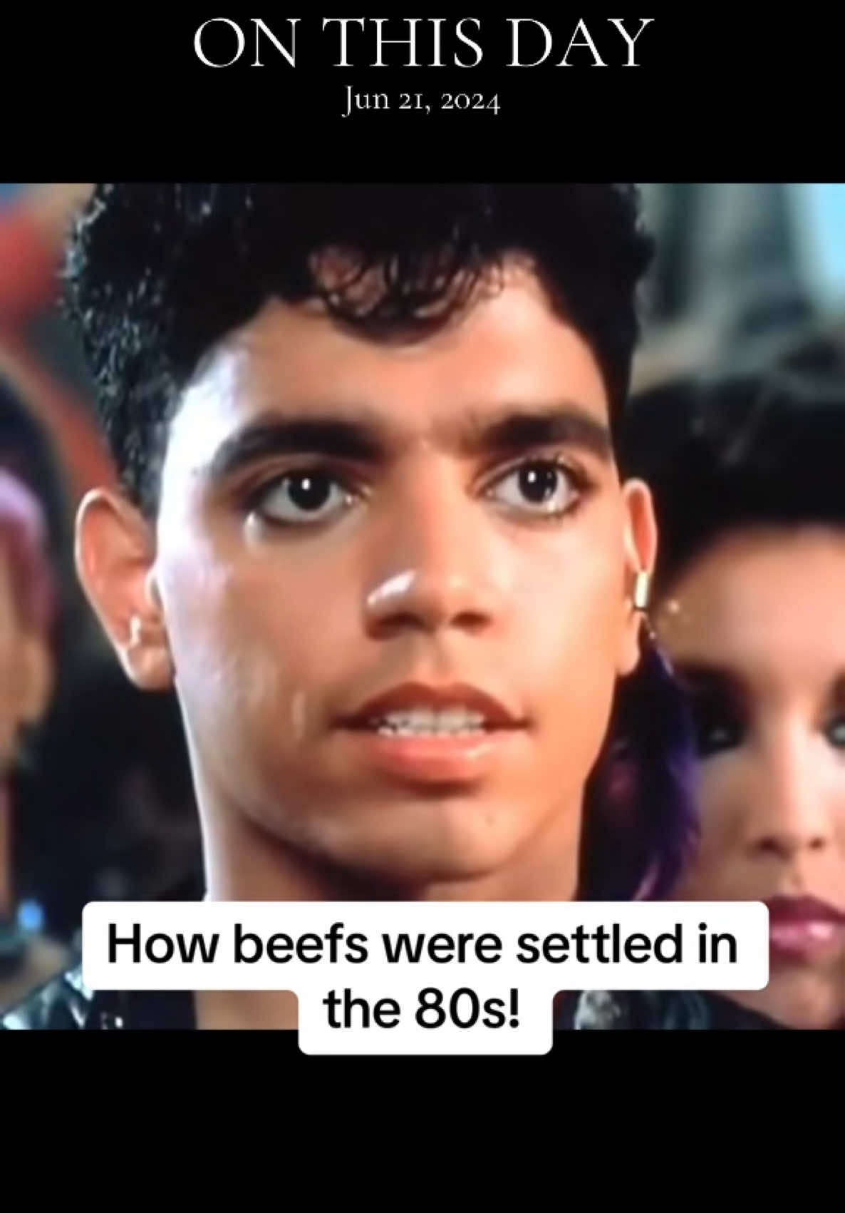 A post by @thebudgetballer on TikTok caption: The dance battles in Fast Forward are pure 80s chaos—think flips, pelvic thrusts, and one crew literally bringing nunchucks to a pop-lock fight. A group of Ohio teens show up in NYC, get wrecked in their first club battle, train like it’s Rocky IV, then come back with vengeance, spandex, and soul. Directed by SIDNEY POITIER, shot like a Broadway showdown. It’s You Got Served if it had a perm and a cassette deck. #FastForward #DanceBattleMadness #80sCinema #PopLockPray #NunchucksInTheClub #SidneyPoitierDirectedThis #onthisday 