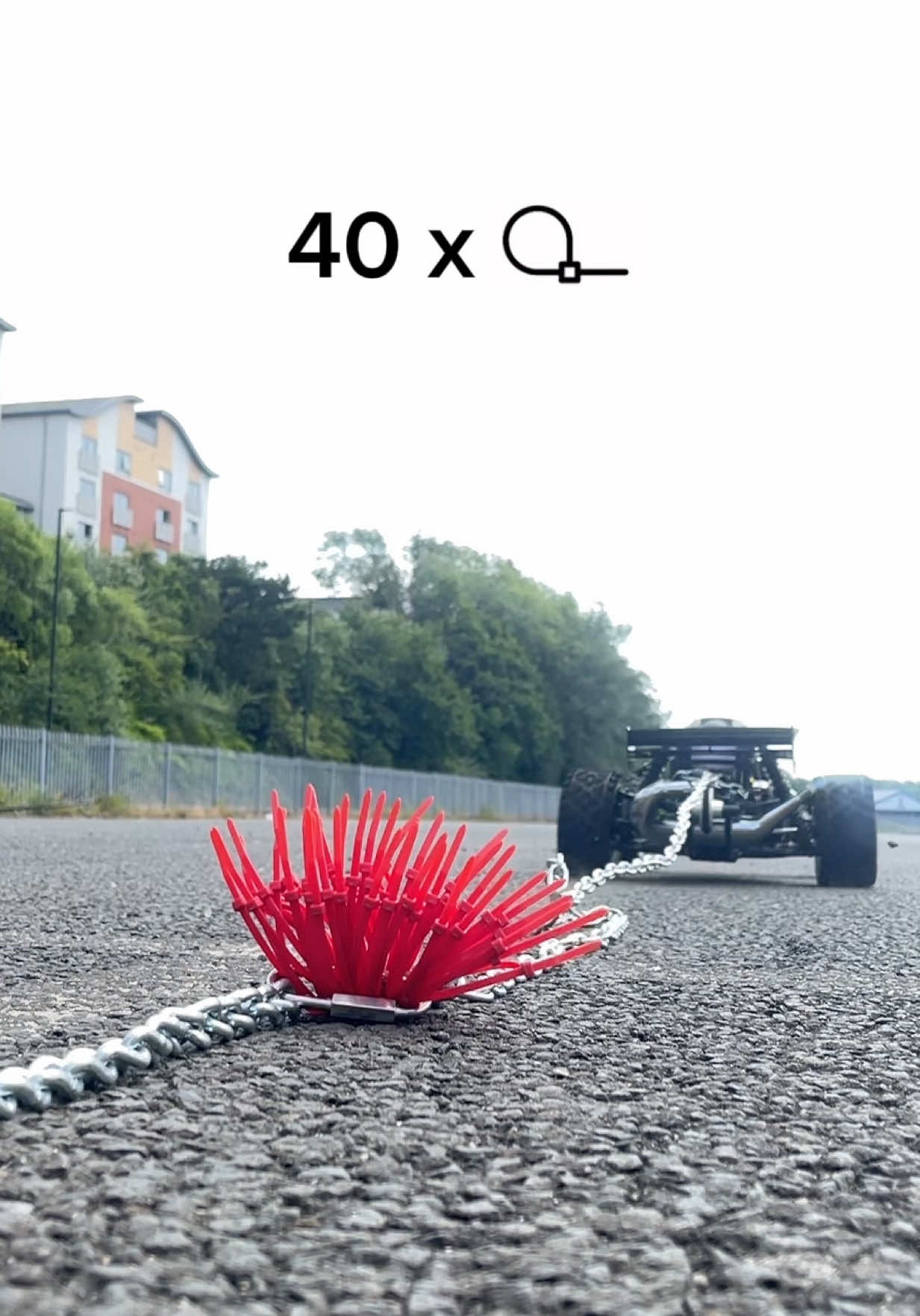 A post by @rcdrifttok on TikTok caption: $1,000 RC vs Zip ties! 