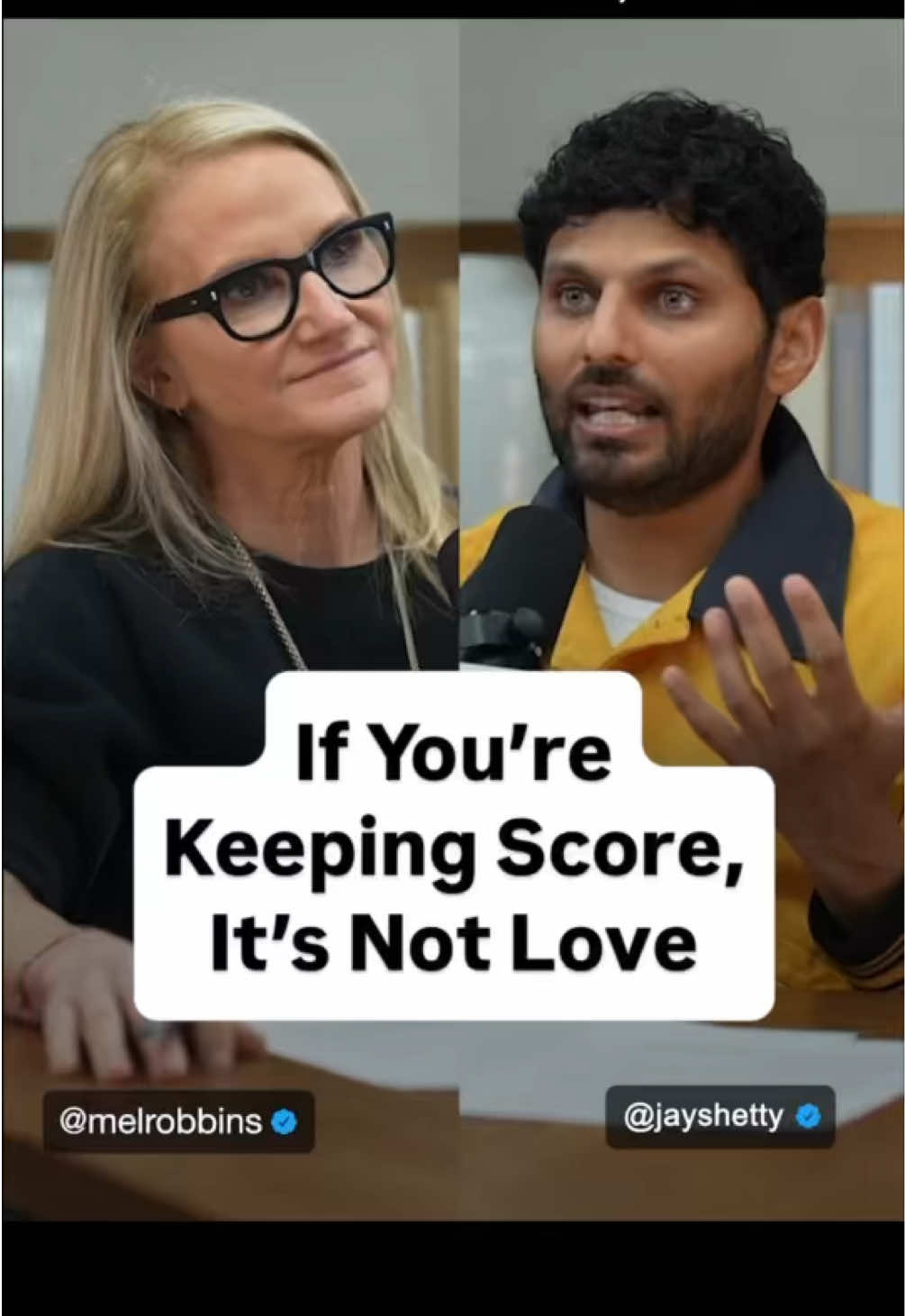 A post by @melrobbins on TikTok caption: Real love is showing up because it’s who you are, not because you’re trying to prove something, earn something, or guilt someone into paying you back. The people who can support you? They’re there. But you’ve got to let them know you need it. This episode with @Jay Shetty on The Mel Robbins Podcast was so special ❤️ Listen now! 🎧 "A Process for Finding Purpose: Do THIS to Build the Life You Want." #melrobbins #melrobbinspodcast #jayshetty #relationshipadvice