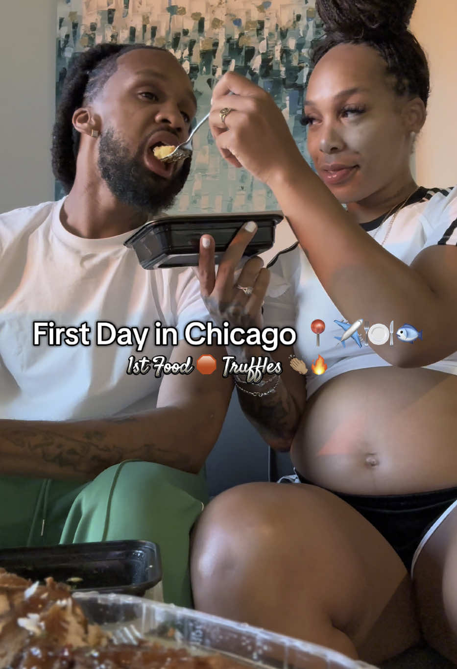 A post by @maeerozayy92 on TikTok caption: Hubby Bday Trip in Chicago . First day 🥰💌🍽️✈️📍#fyp #chicago #gemini♊️ #foryou #birthday #chitown #illinois #foryoupage #marriage @Trey 