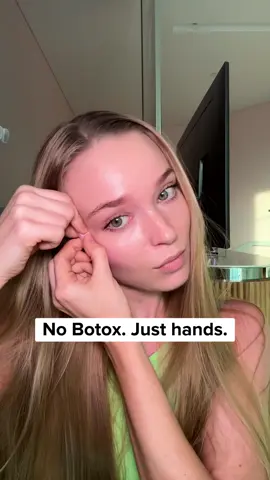 A post by @anastasiabeautyfascia on TikTok caption: Yes - my before and afters are real.  No injections.  No filters.  Just consistent, muscle and fascia-based work with the structure of my own face, neck and chest. And yes, your face can change too - when you stop trying to freeze it (as the Beauty Industry tells you), and start learning how to free it. When muscles are stuck in chronic contraction, they begin to change the shape of your face.  You start to see static wrinkles, downward pull and loss of harmony.  That’s because the muscle - when overactive - tugs continuously at its anchor point on the bone.  Over time, this can even contribute to bone resorption, especially in areas like the jaw or cheeks, accelerating the aging process.  No amount of filler can help that.  But you can reverse that direction. When you work slowly and deeply - not forcefully - to release muscle tension and hydrate the fascia, the tissue softens.  Your facial skin lifts.  Your face expressions becomes more relaxed, and the “pressure” on bone and skin decreases.  You restore tone, elasticity and balance. Remember: Deep doesn’t mean hard. This work helps you avoid the long-term side effects of Botox and rebuild natural lift - from the inside out.  This work is a safe alternative for Botox.  Follow me for tutorials that will transform your face. P.S.: be warned though, you may start receiving compliments from random strangers, and your work colleagues won't believe that it's all natural 😊