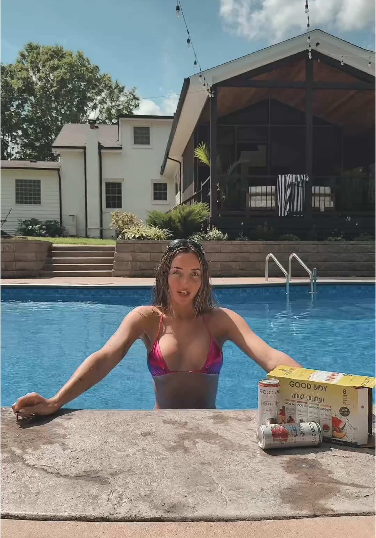 A post by @theskimaskgirl on TikTok caption: let me and @Good Boy Vodka on ur boat !! :,)