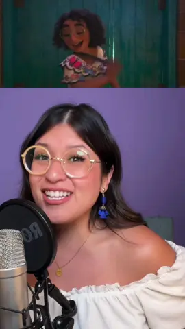 A post by @spookybabie on TikTok caption: Whoa! I got new glasses and turned into Mirabel #VoiceOver #disney #animation #voiceacting #cover #fyp 