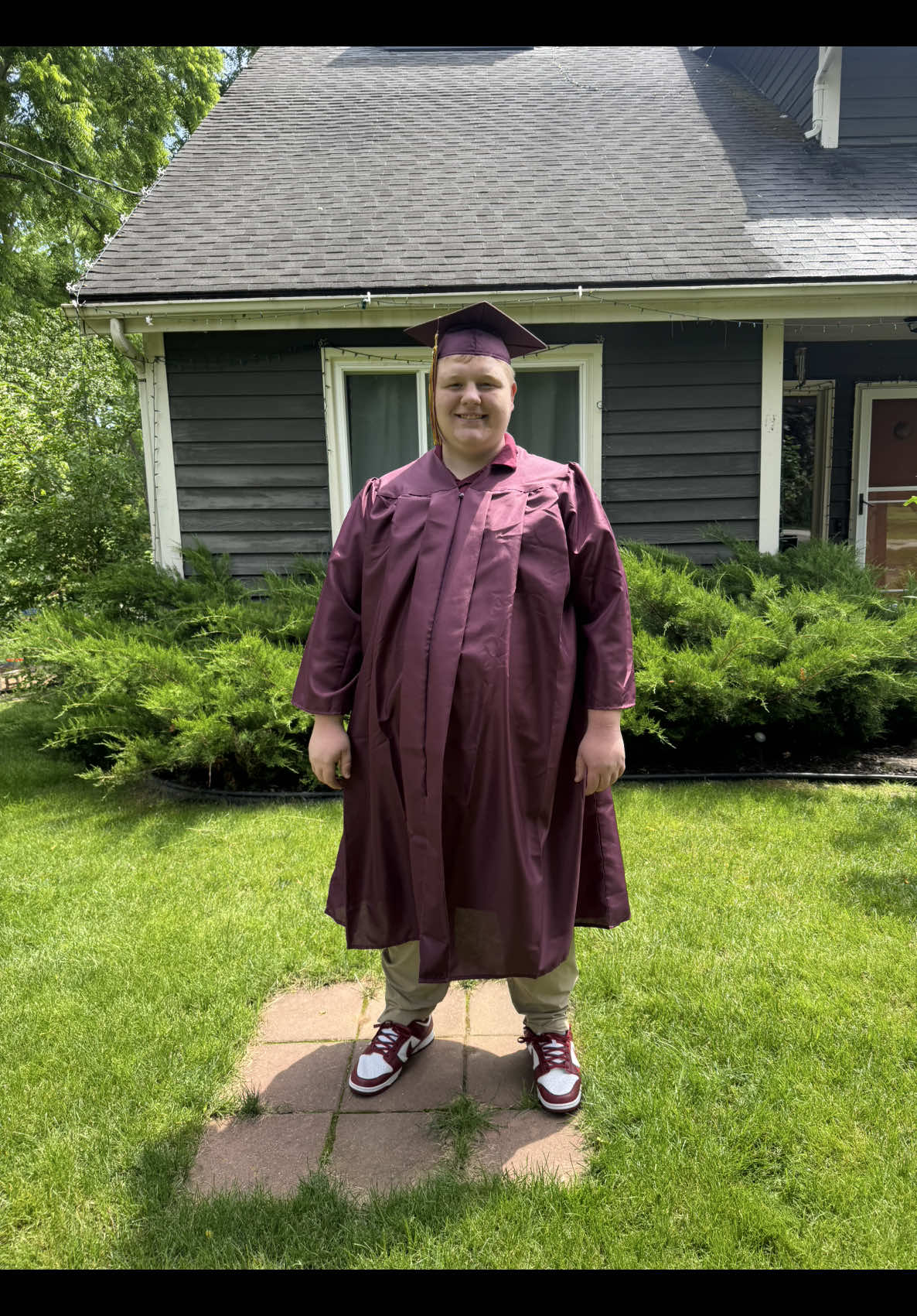 A post by @doughertydozen on TikTok caption: Happy Graduation Day To James! You Did It!! #Graduation #GraduationDay #HighSchoolGraduation 