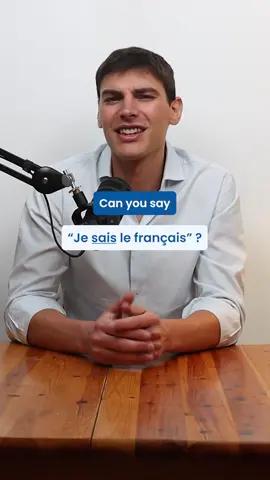 A post by @frenchteachercarlito on TikTok caption: "Je sais le français"? 😅 Say instead: Je parle français or Je le comprends ✨ Want to sound more fluent? 7 free French stories — link in bio! #LearnFrenchNaturally #FrenchLanguageTips #FrancophileWomen #SpeakFrenchCorrectly #FrenchGrammarInContext #FrenchWithCarlito #FrenchForBeginners #ElegantFrenchLearning