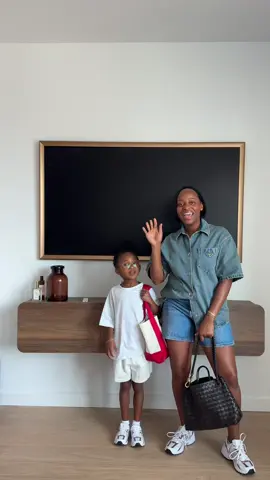 A post by @stehfuhnee_ on TikTok caption: Those shades were NEEDED. @Fostered_Collection @hm @Trader Joe's @Prada @Warby Parker #motherdaughterduo #oot 