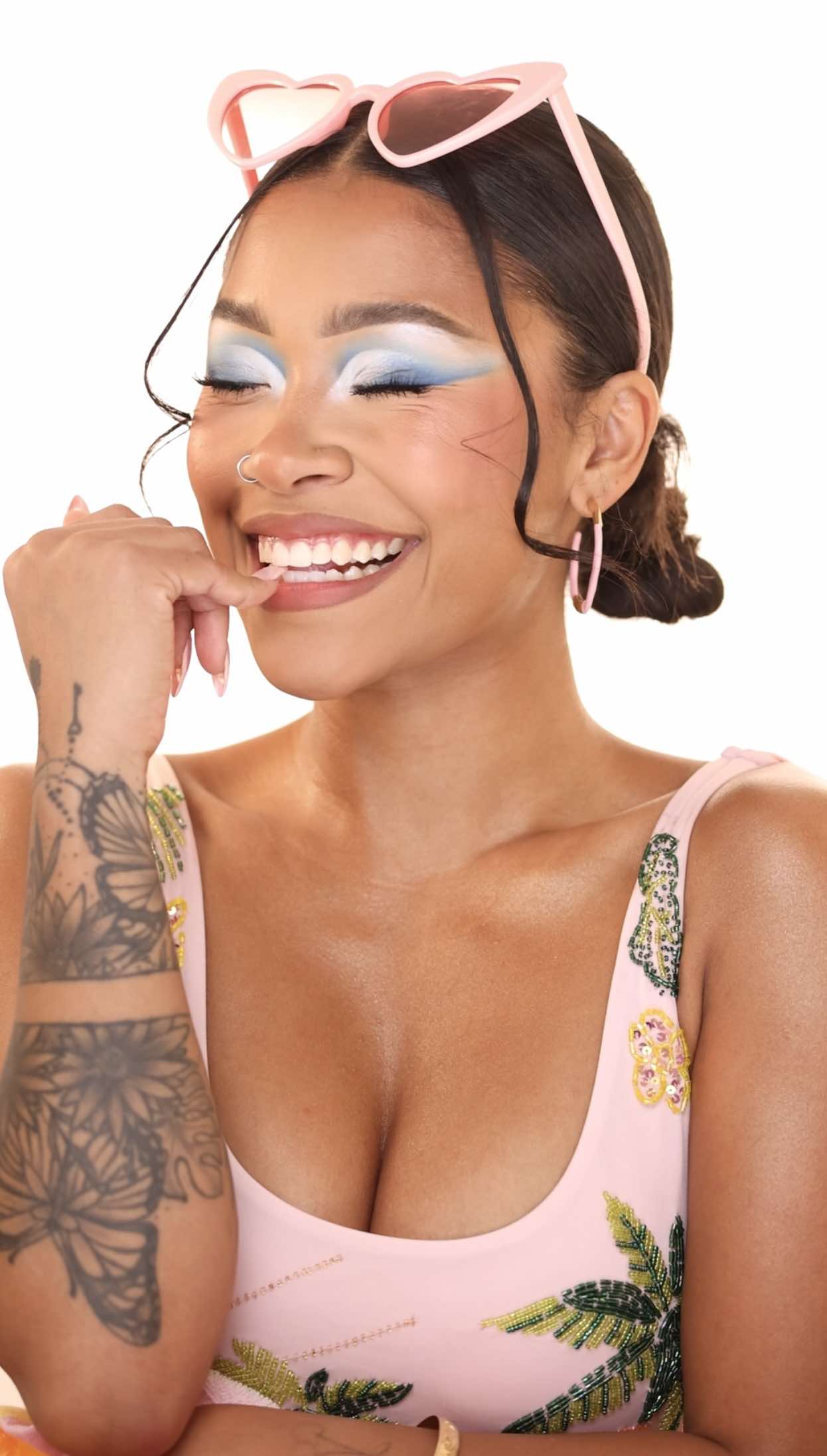 A post by @leilanigreen on TikTok caption: ITS A COVERGIRL SUMMER!!! COVERGIRL X Makeup Brands in Human form featuring their new lip & cheek tints 🥵 the Clean Fresh Jelly Water Tints.. YES PLEASE @COVERGIRL #COVERGIRLPartner