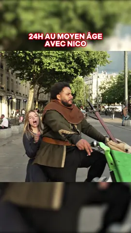 A post by @cocottee_ on TikTok caption: 24H AU MOYEN ÂGE ft @Nico_là⚔️😂Dispo sur YouTube Dimanche 22 juin à 17h FR/11h QC #fyp #foryou #xyzbca #drole #video #youtube #moyenage #concept #nico #cocotte 