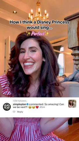 A post by @laurenpaley on TikTok caption: @Simple Plan asked to be *princess-fied* so I said HOLD MY DINGLEHOPPER 🍴🧜‍♀️ (10 year old me is SCREAMING)  #disney #simpleplan #punkgoesprincess #emo #disneyprincess